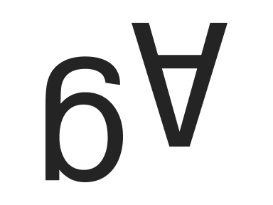 Upside down text style