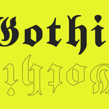 What gothic fonts look like