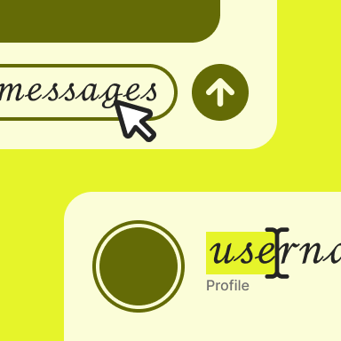 Where to use cursive fonts